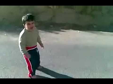 So cute kid scared of his own shadow!!! - Best Funny Video