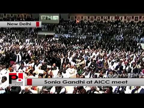 Sonia Gandhi at AICC Session- We never deviated from our principles