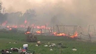 भीषण अग्निकांड में उजड़ गई बस्ती, 100 आशियाने हुए राख