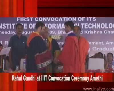 Rahul Gandhi at IIIT Convocation Ceremony 19 Aug 2009 Part 1