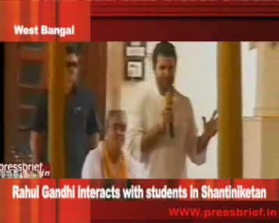 Rahul Gandhi interacts with students in santiniketan, 14th September 2010
