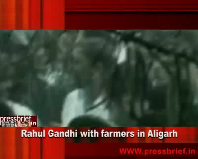 Rahul Gandhi with farmers, 21st August 2010