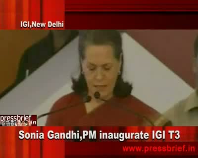 Sonia Gandhi,PM inaugurate IGI Terminal 3, 3rd July 2010