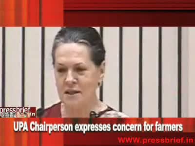 UPA Chairperson expresses concern for farmers, 9th September 2010