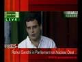Rahul Gandhi in Parliament on Nuclear Energy Part 1