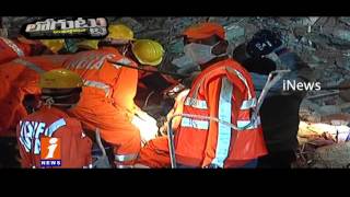 GHMC Town Plan Employees in Underground | Building Collapse in Nanakramguda | Loguttu | iNews