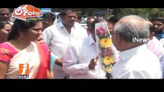 TRS Padma Devender Vs Bharathi Hollikeri On Medak Collectorate Land Acquisition |Loguttu| iNews