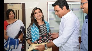 Minister KTR And Samantha Participates National Handloom Day Celebrations In Hitech City | iNews