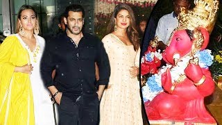 Bollywood Celebs At Salman Khan's Ganapati Celebration 2017 - Priyanka Chopra, Sonakshi Sinha...