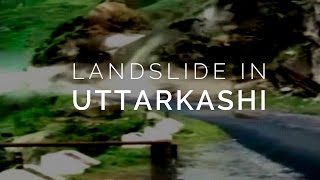 Watch- Dramatic footage of a landslide in Uttarkashi, blocks traffic