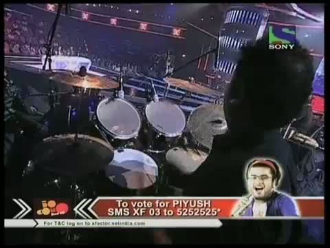 Piyush's breath taking rock on Bheege Honth Tere- X Factor India - Episode-17 (9th-July-2011)