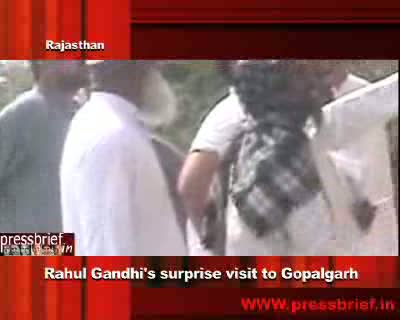 Rahul Gandhi surprise visit to Gopalgarh, 9th October 2011