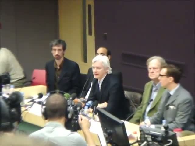 Wikileaks press conference: Julian Assange Eric King Jacob Appelbaum