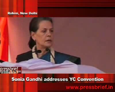 Sonia Gandhi addresses YC Convention 29 th Nov 2011