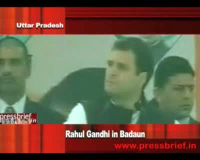Congress General Secretary Rahul Gandhi in Badaun(U.P), 14th December 2011