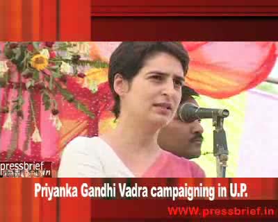 Priyanka Gandhi Vadra campaigning in Amethi (U P) Part 2