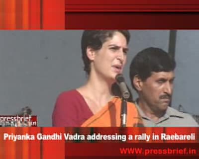 Priyanka Gandhi Vadra addressing a rally in Raebareli_23 April_2009