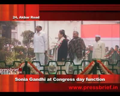 Sonia Gandhi at Congress day function