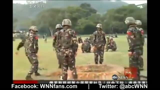 Chinese Soldiers Play Hot Potato