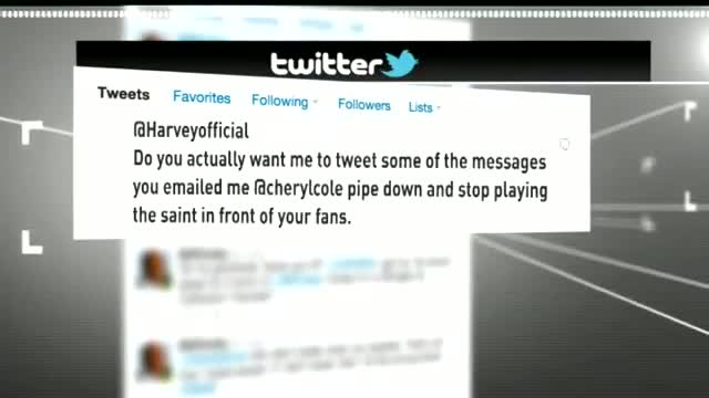 Twitter war - Cheryl Cole vs MC Harvey
