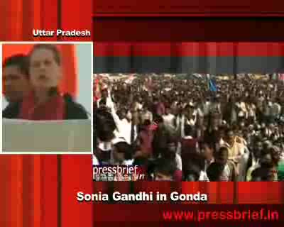 Sonia Gandhi in Gonda, 1st Februray 2012