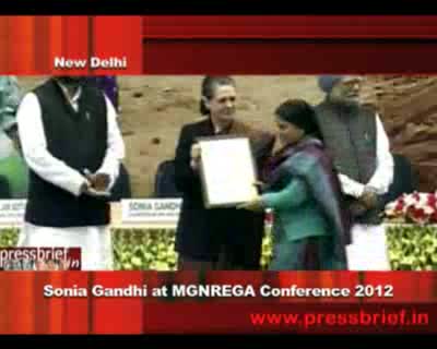 Sonia Gandhi at MGNREGA Conference, 3rd Feb. 2012