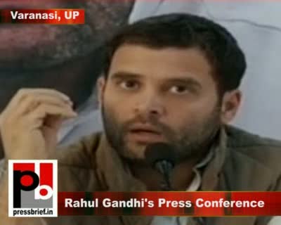 Rahul Gandhi Press Conference at Varanasi (U.P), 6th Feb. 2012