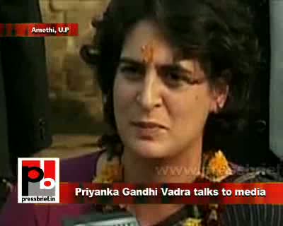 Priyanka Gandhi Vadra talks to media, 5th February 2012