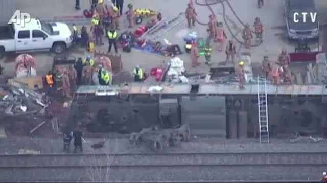 Raw Video - 3 Dead in Canadian Train Derailment
