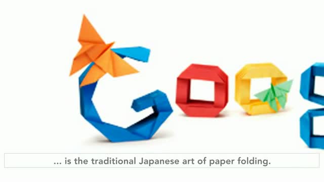 Akira Yoshizawa Origami Google doodle 2012