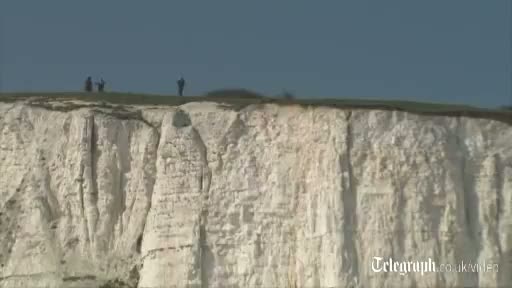 White cliffs of Dover fall into the sea