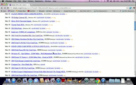 Craigslist Raleigh NC Used Cars - Finding Deals Online
