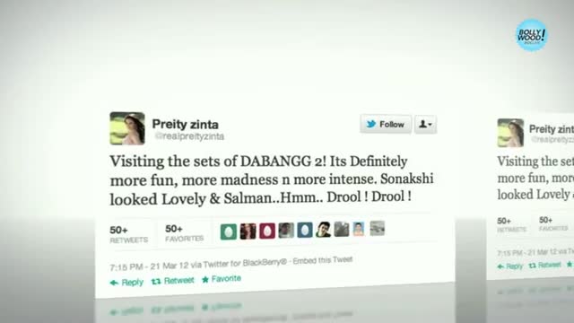 Preity Zinta Visits Salman Khan On Dabangg 2 Sets video