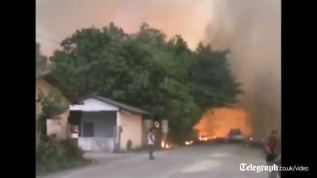 Firework factory in Thailand blows up video