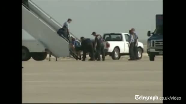 'Meltdown' captain carried off JetBlue flight in US after emergency landing video
