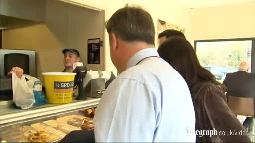Labour dine out on 'pasty tax' at Greggs video