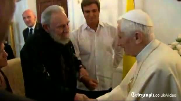 Pope Benedict XVI meets Fidel Castro in Cuba video