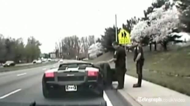 Holy cow! Batman pulled over by police video