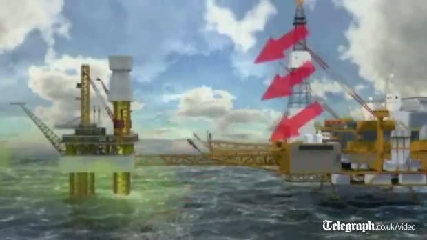 Animation of Total's gas leak in North Sea video