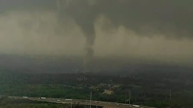 Dramatic Pictures - Tornado tears through Texas causing chaos in Dallas video