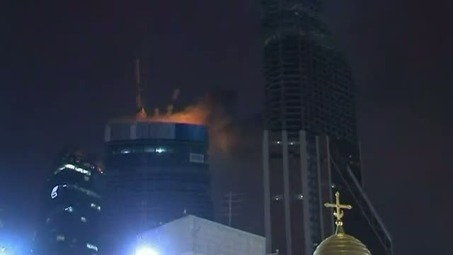 Flames engulf Moscow skyscraper, the Federation Tower video