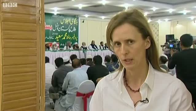 Hafiz Saeed mocks US bounty at news briefing in Pakistan 2012 video