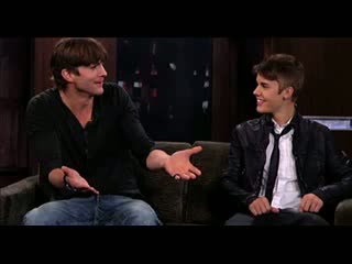 Ashton Kutcher & Justin Bieber Promote "Punk'd" on "Jimmy Kimmel" [LIVE!!]