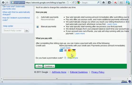 how to add google adwords coupon video