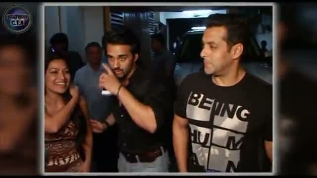 Salman Khan SPOTTED at BITTO BOSS screening video