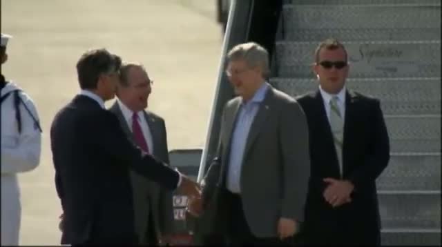 Raw Video - Canada's Harper Arrives for Summit