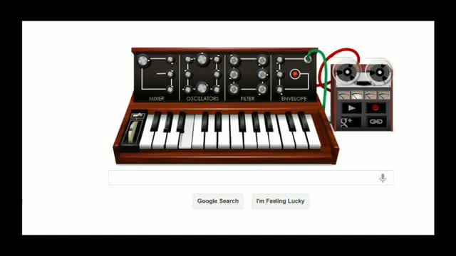 Bob Moog Google Doodle 2012 - Singing A Song