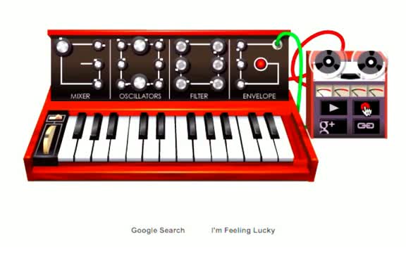 Robert Moog Doodle Google SYNTHESIZER