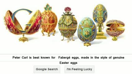 Peter Carl Faberge 166th Birthday Google Doodle 2012