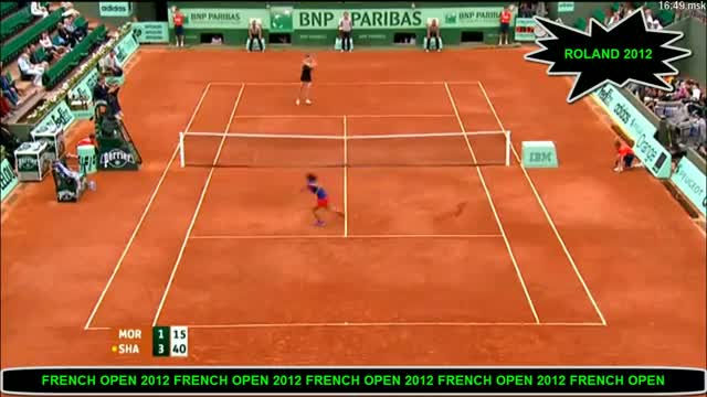 Maria Sharapova vs Ayumi Morita Roland Garros 2012 june 1st
